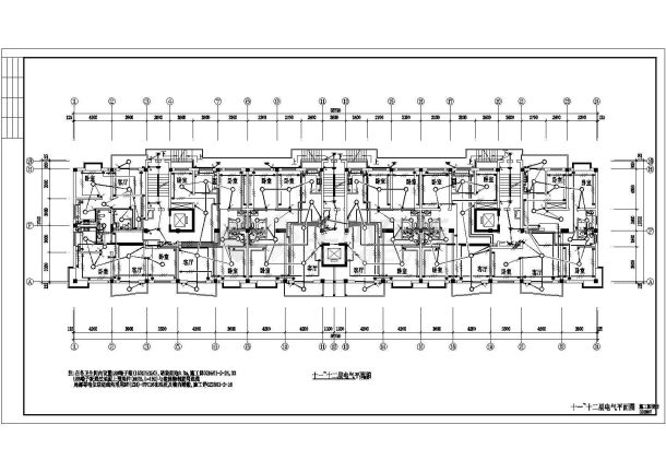 某小高层商住楼电气设备cad施工图纸-图一