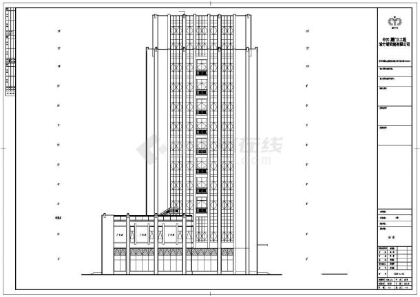 高层办公楼建筑结构施工图纸（标注详细）-图一