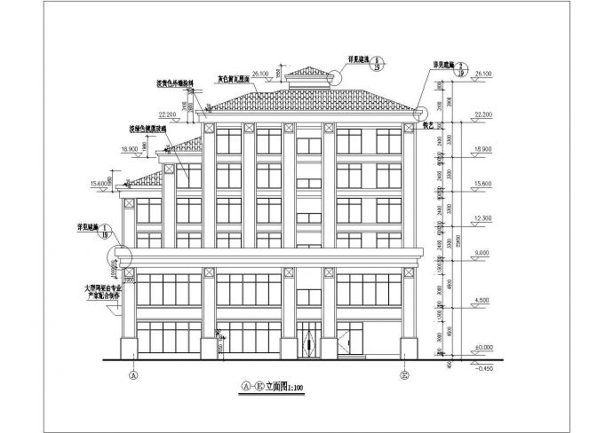 某地六层商务旅馆详细建筑施工图纸_图1