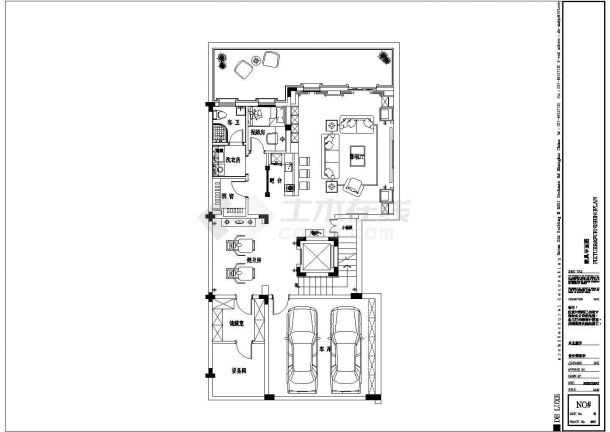 某市欧式现代小别墅建筑设计施工图纸-图二