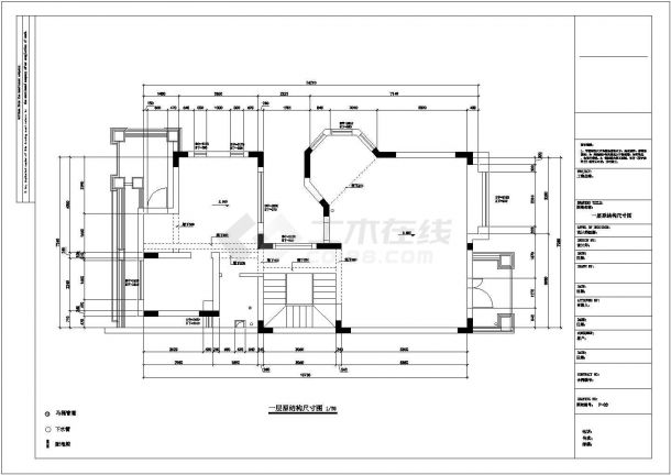 某市高档整套欧式别墅建筑设计施工图纸-图二