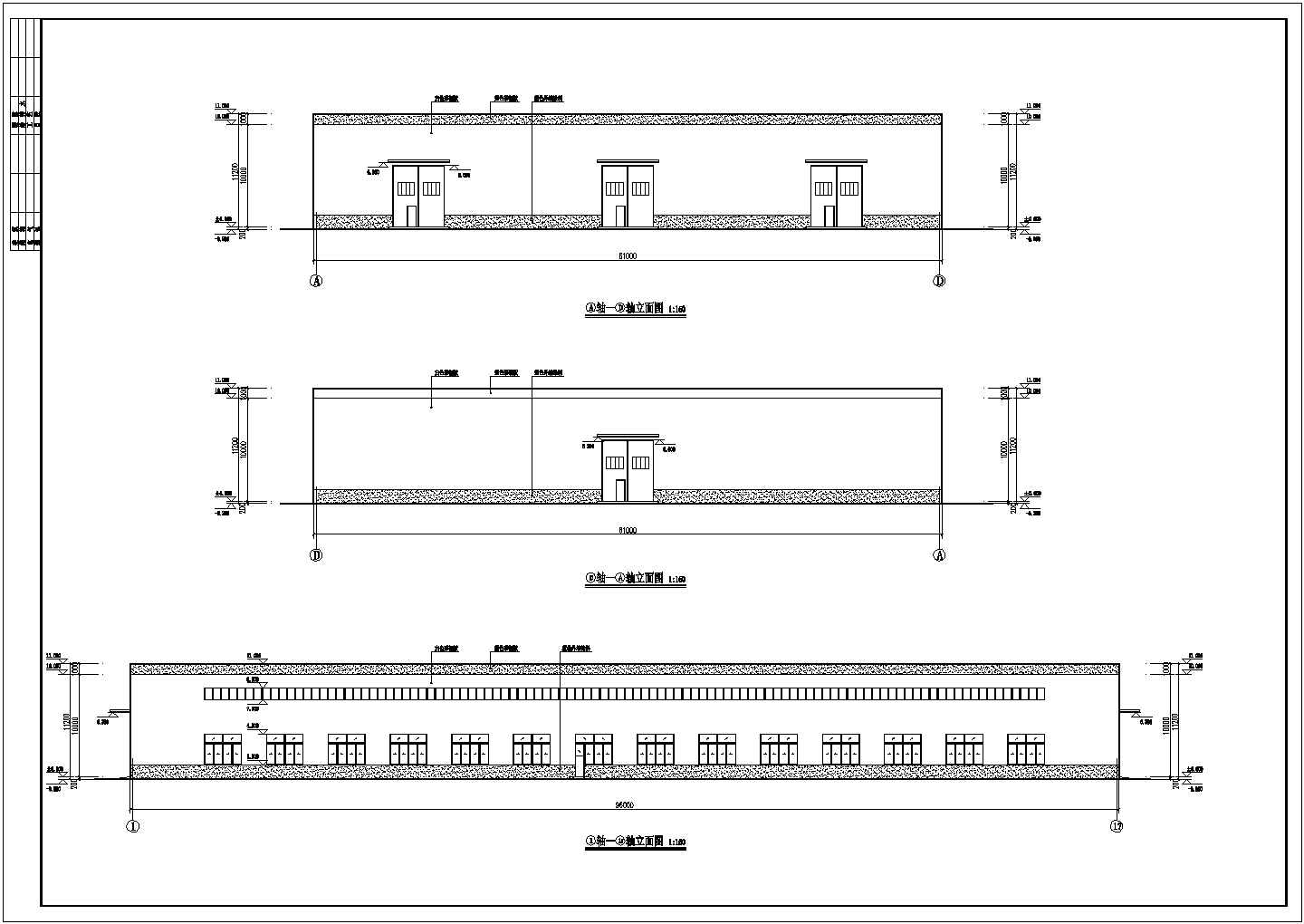 厂房建筑工程平立剖面施工图（共7张）