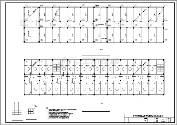 某4层教学楼建筑毕业设计cad施工图-图二