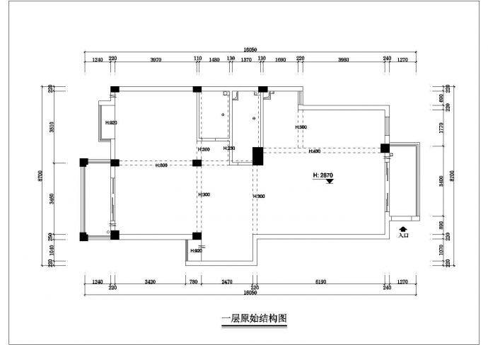 某市欧式高档别墅建筑设计施工CAD图纸_图1