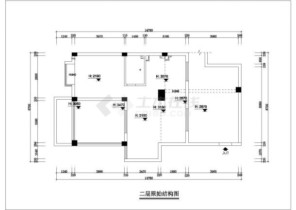 某市欧式高档别墅建筑设计施工CAD图纸-图二