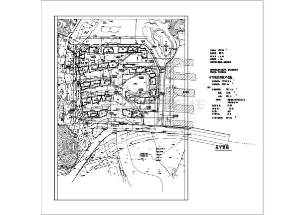 某高档小区总平面规划设计CAD图-图一