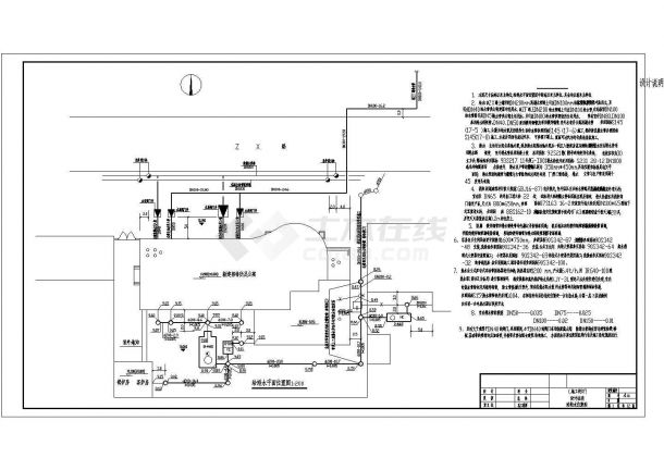 某公寓全套给排水系统cad施工图纸-图一