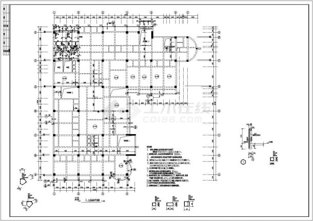 某医院病房大楼主体结构设计施工图-图一