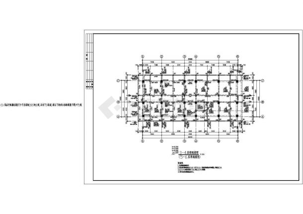 某学院宿舍楼建筑结构设计方案图纸-图一