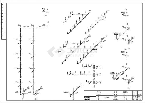 某地六层办公楼给排水cad施工图-图一