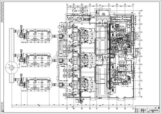 某热电厂机房给排水cad施工图纸-图一