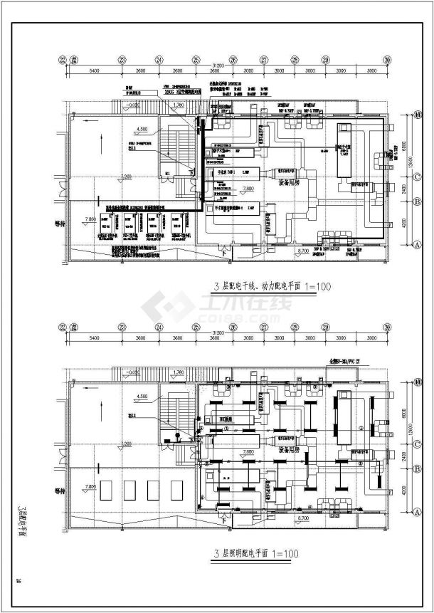 某医院手术室电气设计施工CAD图纸-图二