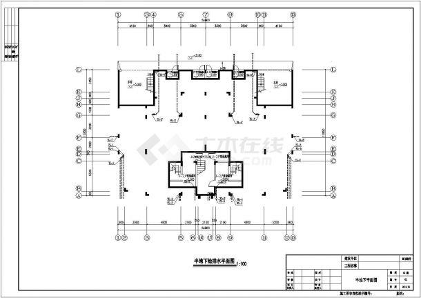 某四层小区住宅建筑给排水设计施工图-图一