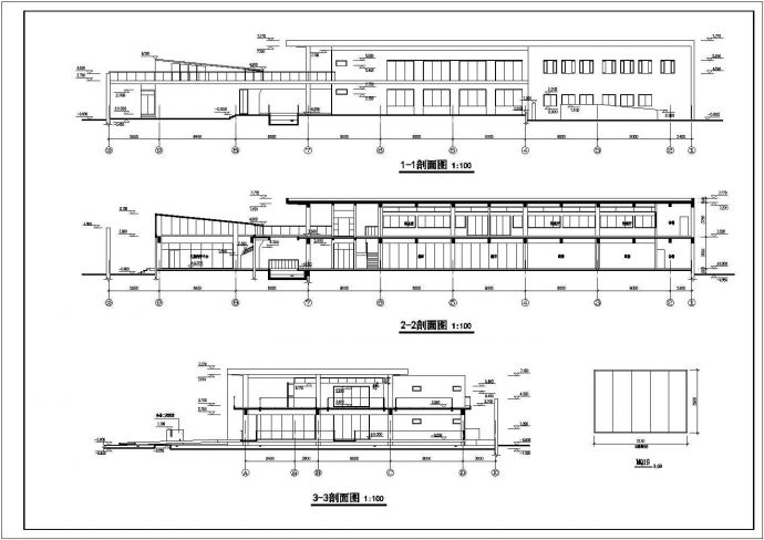 某地二层框架结构超市建筑设计图纸_图1