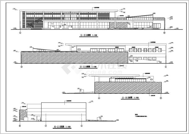 某地二层框架结构超市建筑设计图纸-图二