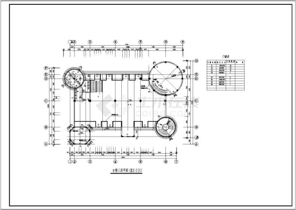 某法国古典建筑施工cad设计图纸 -图一