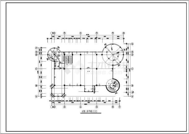 某法国古典建筑施工cad设计图纸 -图二