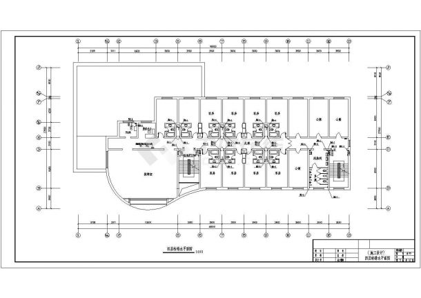 某普通招待所建筑给排水设计施工图纸-图一