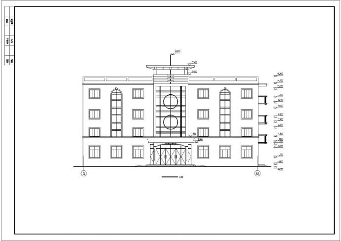 某办公楼建筑及结构施工CAD图纸_图1