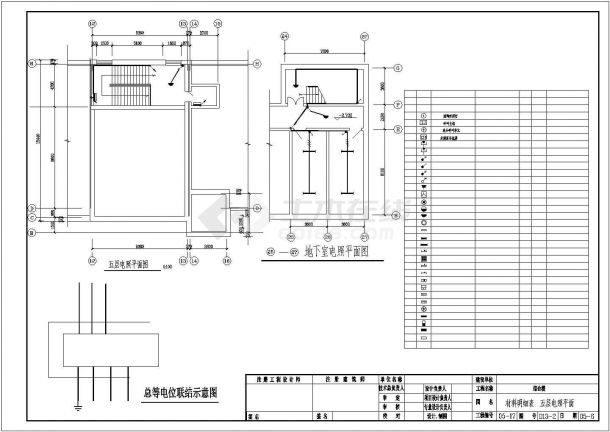 某小型医院电气设计施工CAD图纸-图一
