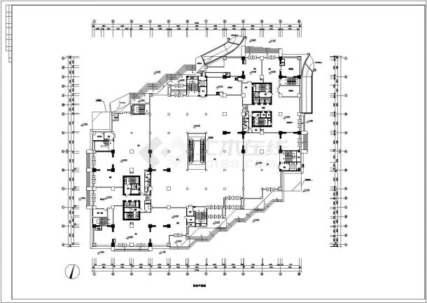 六层大型商场综合楼建筑规划设计图-图一