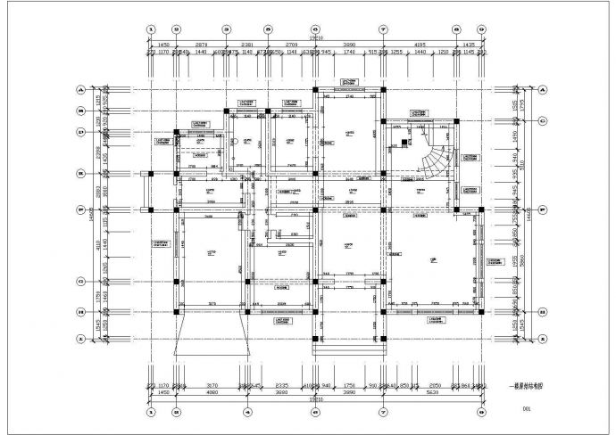 某市欧式复式别墅建筑cad施工设计图纸_图1