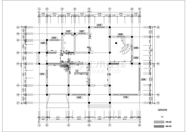 某市欧式复式别墅建筑cad施工设计图纸-图二