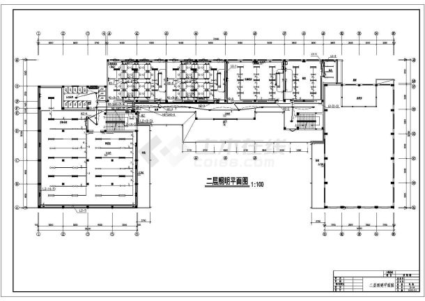 某实验楼全套电气cad施工设计图纸-图二