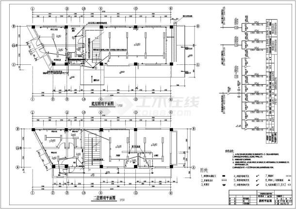 某地区公共建筑电气设计cad方案全套-图一