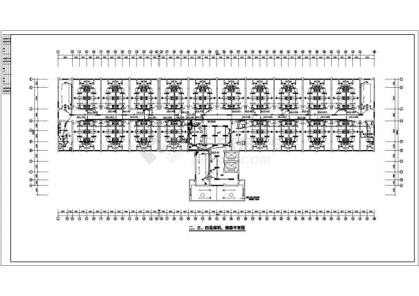 某医院五层综合楼电气设计施工CAD图-图二