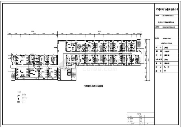 医院住院部呼叫电气cad施工设计图纸-图二