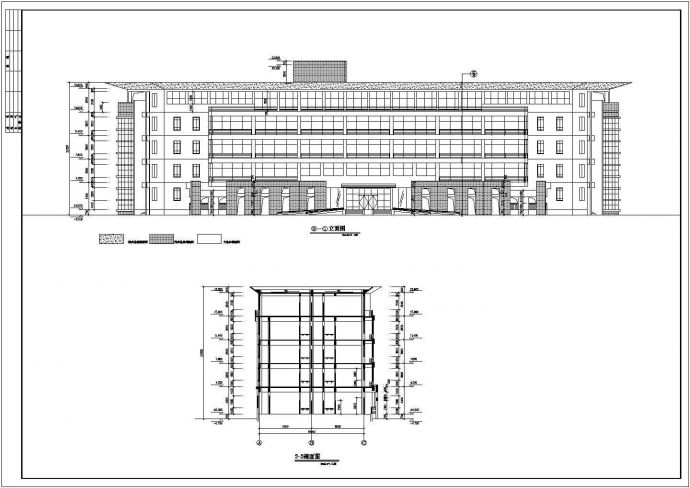 五层办公楼建筑详细施工CAD图纸_图1