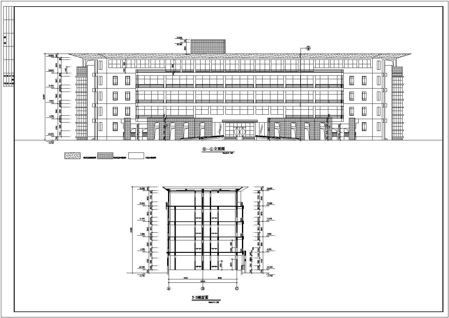 五层办公楼建筑详细施工CAD图纸