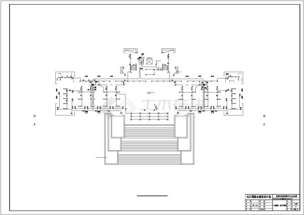 某地区公共建筑电气cad施工设计方案图-图一