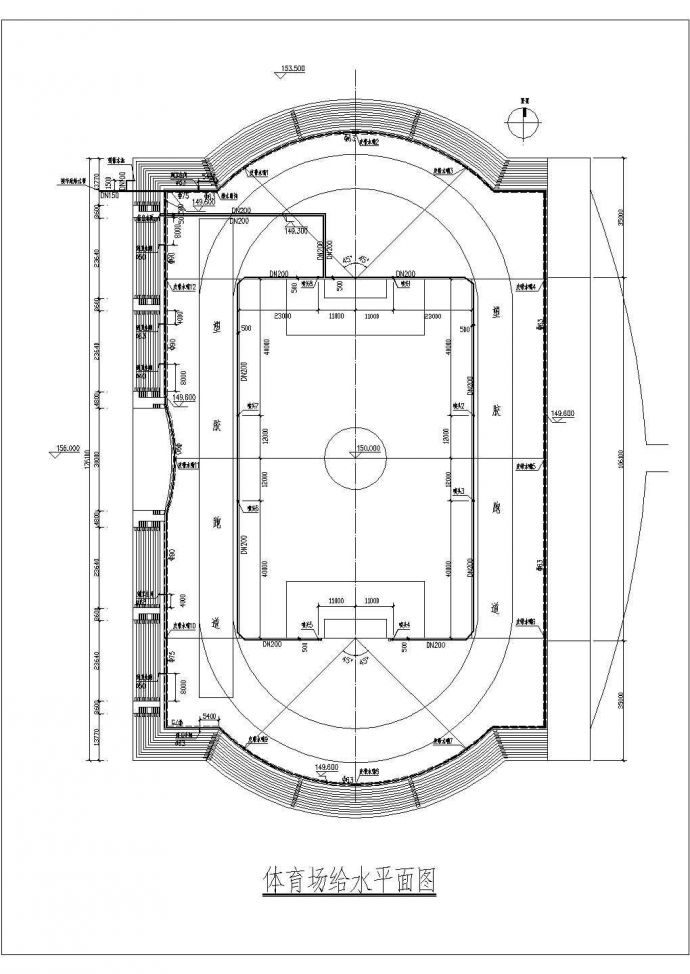 某大型体育场全套给排水设计施工图纸_图1