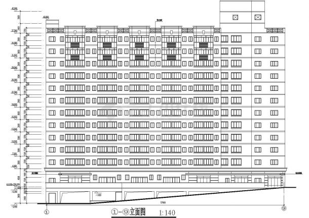 某地区全套学生宿舍楼建筑方案CAD施工图纸-图一