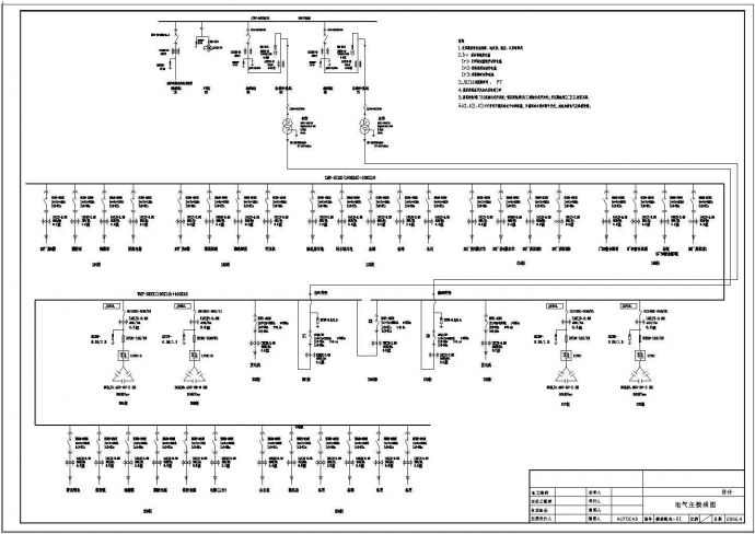 变压器配电系统cad施工设计图纸_图1