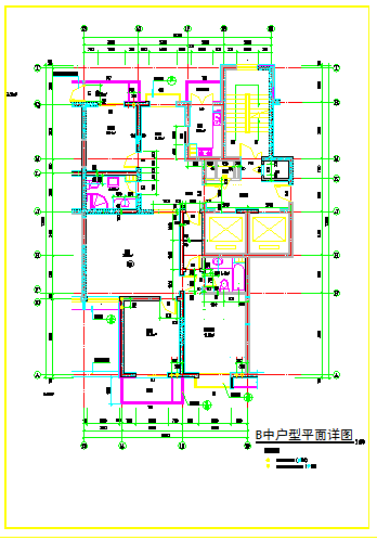 某地区住宅户型建筑cad施工方案图纸_图1