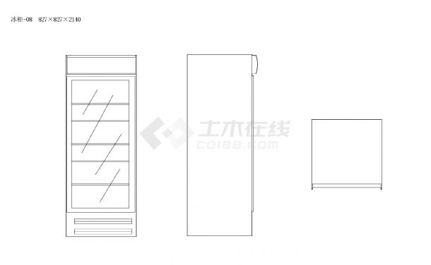 CAD图库 - 电器类 - 冰箱及冰柜（30种，90个块，有遮罩）CAD图-图一