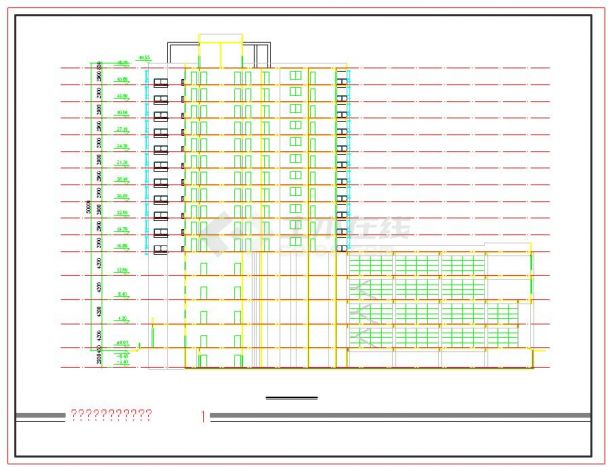 多层商户住楼建筑结构施工全套方案设计图-图二