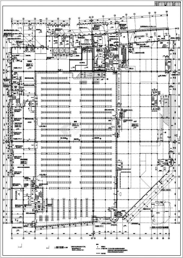 某商场建筑设计cad施工设计图纸-图一