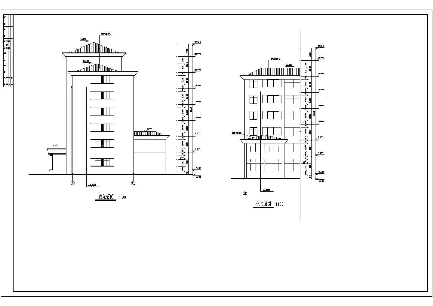 某六层宿舍及办公综合楼建筑施工图