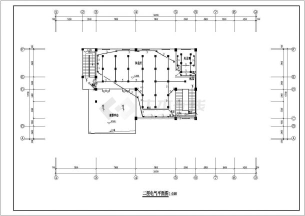 某市客运站电气设计施工CAD图纸-图二