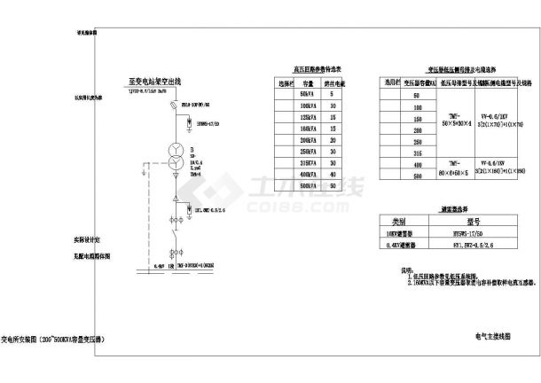 露天变电所标准设计施工CAD图纸-图一
