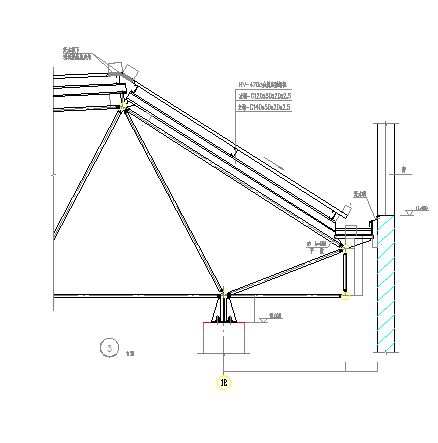 某市小型网架建筑结构方案节点详图_图1