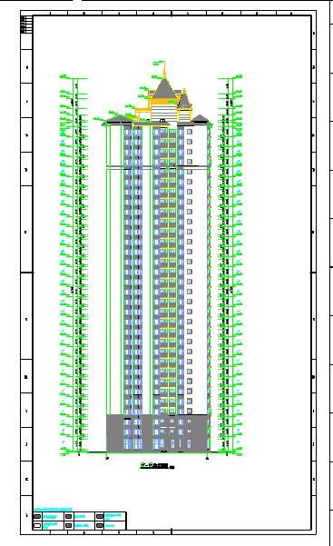 南方32层蝶形住宅楼建筑设计图-图二