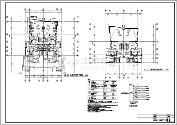 住宅楼电气插座分布cad施工设计图-图二