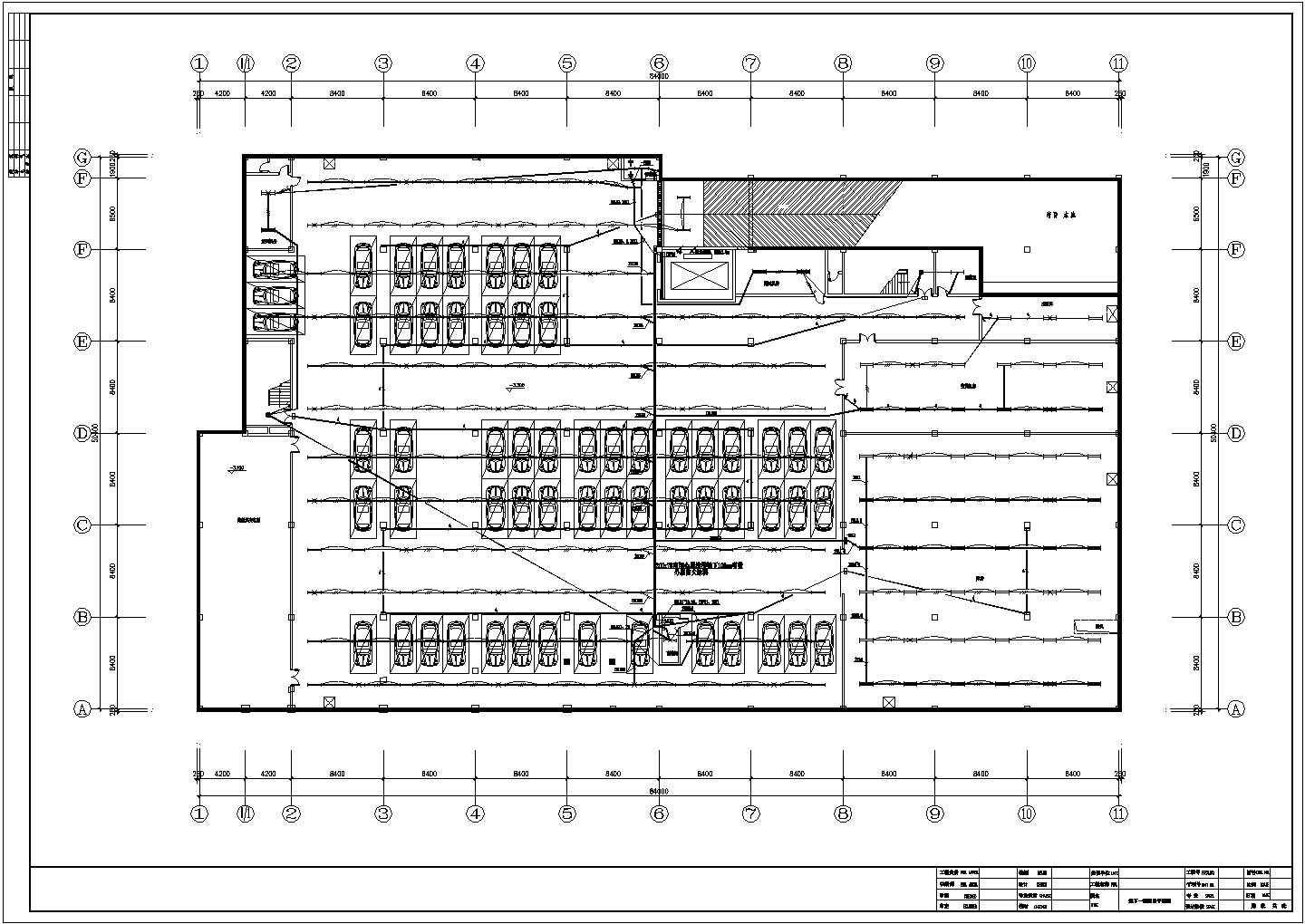 某公司展厅的强电cad施工设计图纸