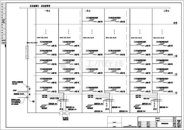 公寓住宅楼电气分布设计资料cad施工图-图二