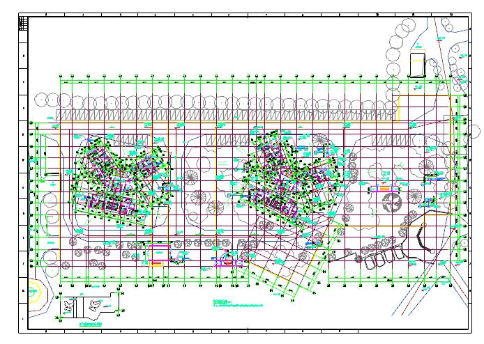 地下两层大型地库建筑设计施工图